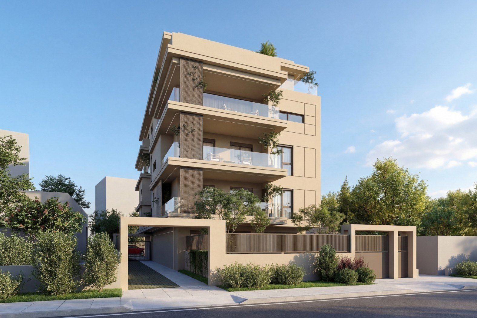 Glyfada · golf sahasına yakın butik bina, havuzlu çatı dubleksleri