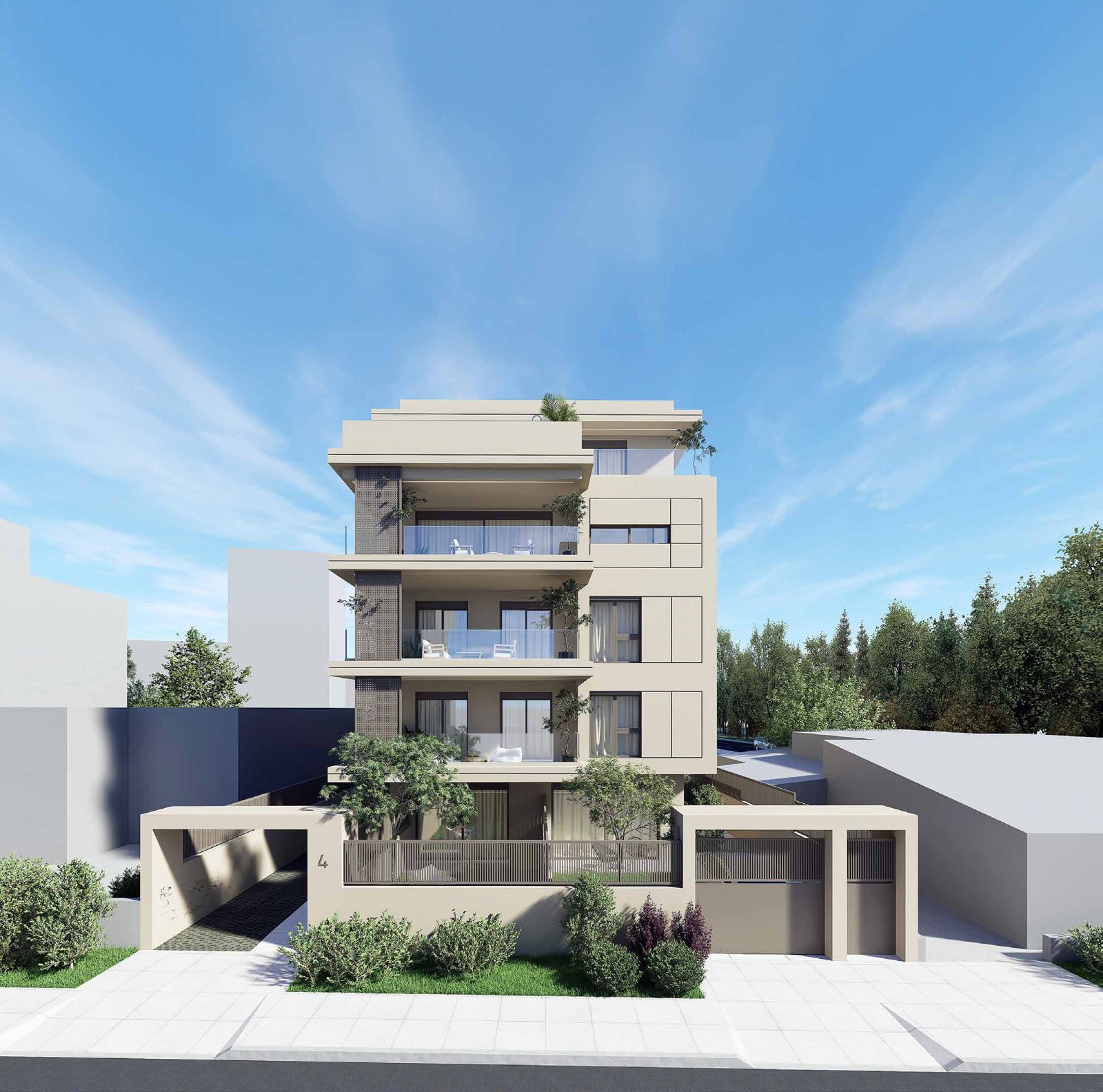 Glyfada · golf sahasına yakın butik bina, havuzlu çatı dubleksleri